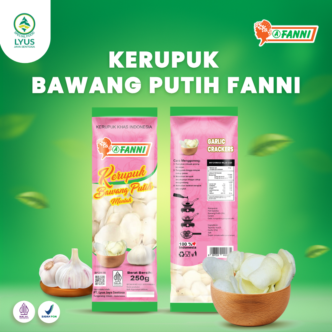 Kerupuk Bawang Putih Fanni 250 G