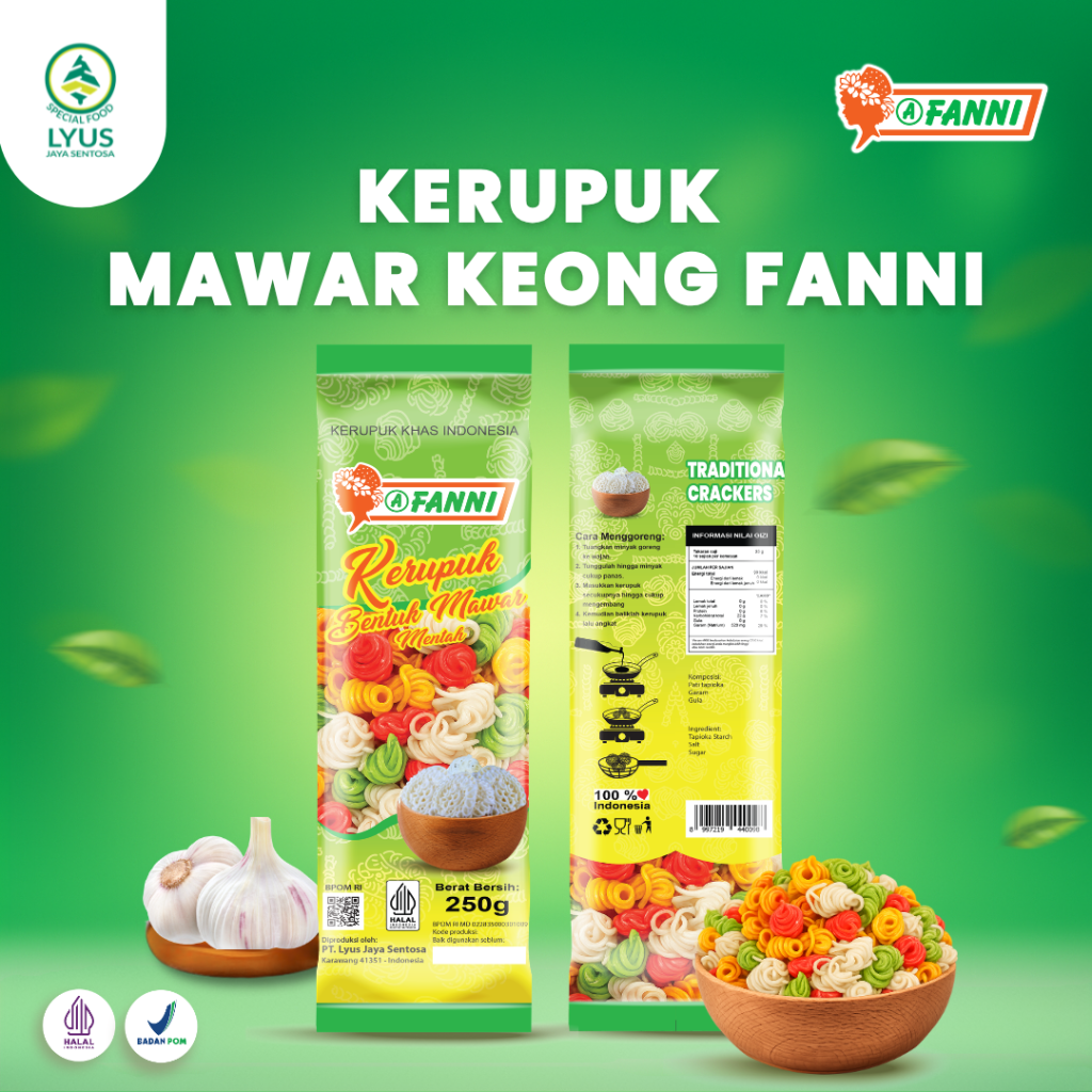 Kerupuk Mawar Keong FANNI 250 G